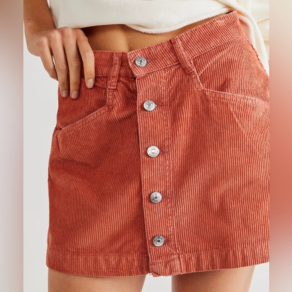NWT Free people Ray cord mini skirt